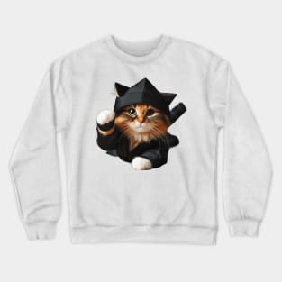 Purrfectly Stealthy Ninja Cat Crewneck Sweatshirt